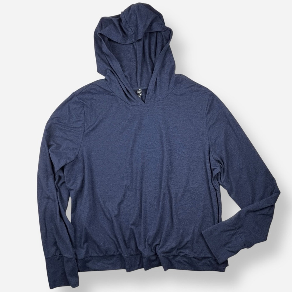 Zobha Women's Hoodie Long Sleeve Activewear Plus Size XXL Navy Blue